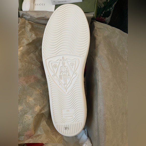 Authentic GUCCI Canvas Bee Sneakers size 8.5 - Picture 6 of 6